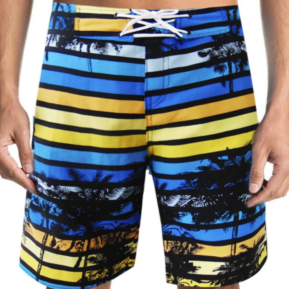 NWT PALMS SUMMER SURF BEACH MEN SWIMWEAR TRUNKS SLIM FIT BOARD SHORTS SIZE S M